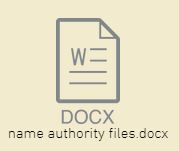 name authority file document link
