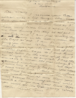 WW1 letter from LC Murdoch Munro to Mary Munro, undated circa 1915, c/o Capt Mackenzie-AMLO, Le Havre)