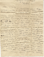 WW1 letter from LC Murdoch Munro to Mary Munro, undated circa 1915, c/o Capt Mackenzie-AMLO, Le Havre)