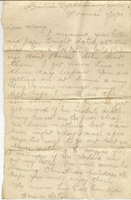 WW1 letter from LC Murdoch Munro to Mary Munro dated 7th December 1914