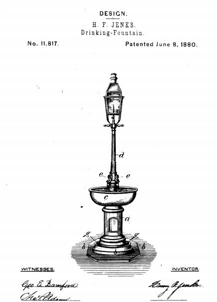 Henry F. Jenks sketch as part of his patent application